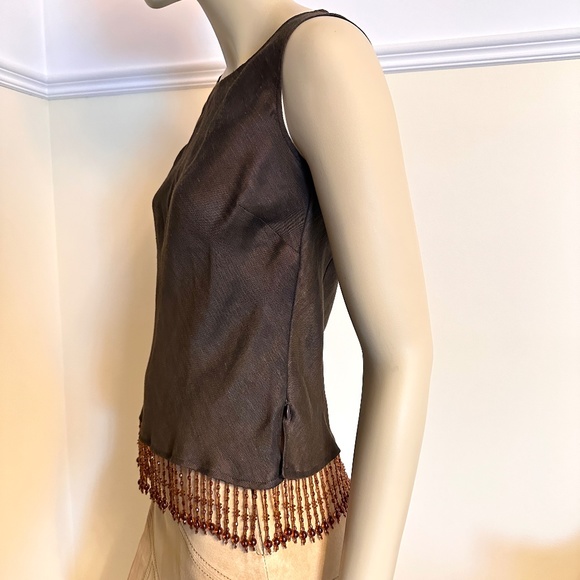 Lafayette 148 beaded linen top - Picture 7 of 13